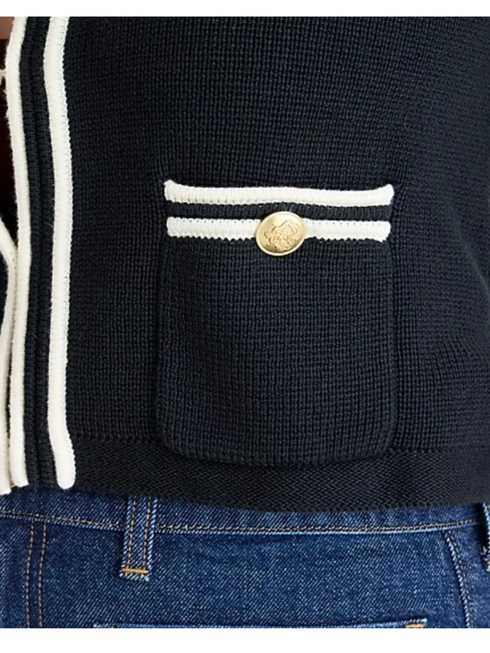 J Crew Emilie Sweater Lady Jacket Black L